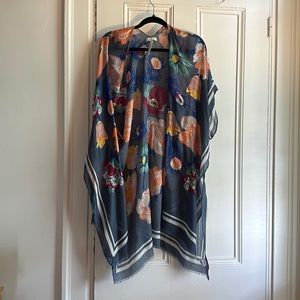 Flowy light weight shall or beach coverup